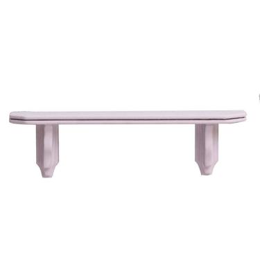 Imagem de Prateleira de casa de bonecas em miniatura, parede de madeira branca em escala 1:12