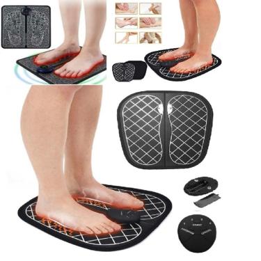 Imagem de Massageador Pes Eletrico Shiatsu Magnetico Tapete Estimulador Foot Massager Pernas Relaxamento Muscular Portatil Alivio