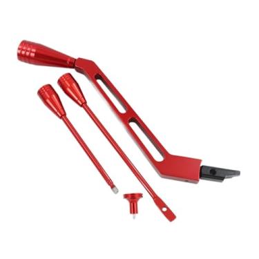 Imagem de Generic Alavanca de câmbio de coluna, alavanca de direção, polida, de alto desempenho, botas de emergência, kit de inclinação para colunas, Vermelho