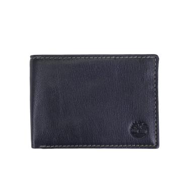Imagem de Carteira masculina Timberland de couro legítimo com bloqueio de RFID, Navy Blue, tamanho único