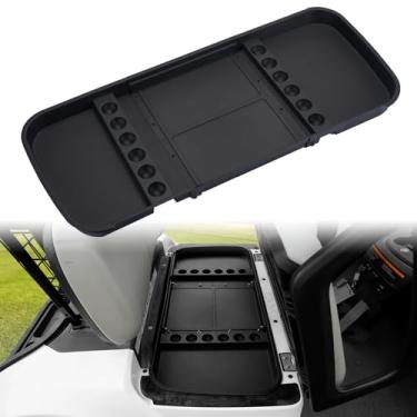Imagem de A & UTV PRO Bandeja de armazenamento sob o assento do carrinho de golfe para Yamaha G29 Electric 2007-2016 com bateria Trojan original – Caixa de carga com vários compartimentos, bandeja sob o assento