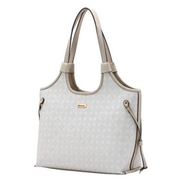 Imagem de Bolsa Feminina Estampa Geométrica Elegante Moderna Chenson, Nude, UN