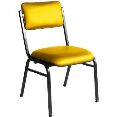 Imagem de Kit Com 3 Cadeiras Para Auditórios Linha Hotel Smart Amarelo