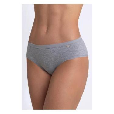 Imagem de Calcinha Algodão com Elastano Básica Loba 40352-001 - Lupo, 8000, Cinz