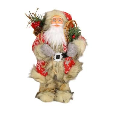 Imagem de Ｂｅｓｇａ Estatueta de Papai Noel de 40 cm, Coleção de Decoração de Natal, Estátua Decorativa de Papai Noel, Enfeite para Lareira, Prateleira de Festa, Carregando Lenha