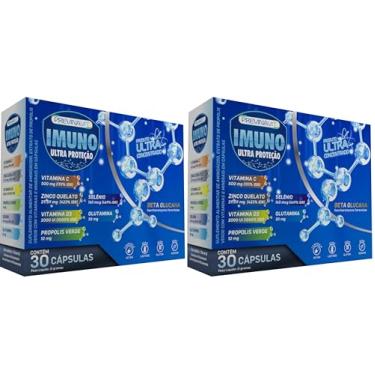 Imagem de Imuno Ultra Proteção com Beta Glucana + L-Glutamina + Própolis Verde idNlabs 30 Cápsulas Kit 2 Unidades