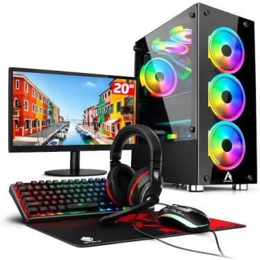 Imagem de PC GAMER RYZEN 5 5600GT, 16GB DDR4, SSD M.2 NVME 500GB, FONTE 500W, MB A520 + MONITOR 20" + KIT GAMER 4 EM 1
