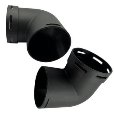 Imagem de AIMCOCO Conector de duto de aquecedor de ar diesel, conector de saída de tubo de tubulação de cotovelo em forma de L de 60 mm/2,4 polegadas para aquecedores de caravana de estacionamento a ar diesel