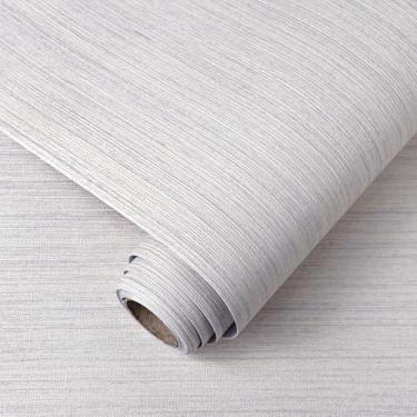 Imagem de Papel de parede de tecido de papel de parede roxo claro para descascar e colar 39,9 cm x 497,8 cm papel de contato de textura autoadesivo papel de parede de linho country para paredes de cômodos