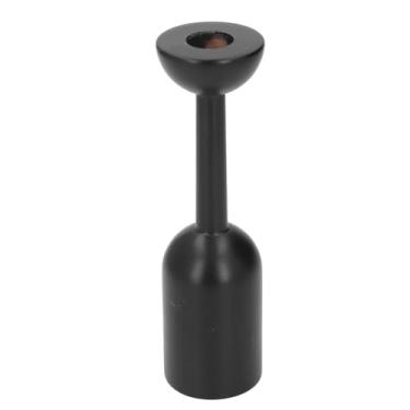Imagem de Aqur2020 Suporte de Castiçal Preto, Suporte de Vela Decorativo de Coluna Romana Vintage Com Design de Madeira Requintado para Mesas de Jantar, Salas de Estar, Melhorando a Decoração e o