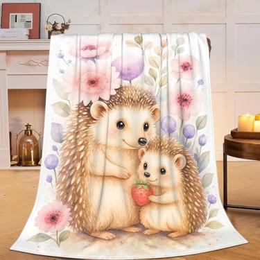 Imagem de Cobertor de ouriço, presentes de preguiça para mulheres, meninas, mantas fofas, de flanela macia, aconchegante, felpudo, felpudo, quente, roupa de cama para crianças e adultos, 102 x 127 cm