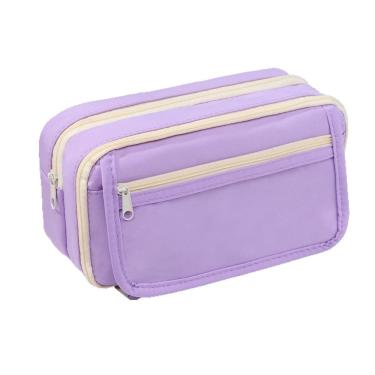 Imagem de Estojo de lápis com aba transparente de tecido Oxford de grande capacidade