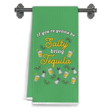 Imagem de Elefeltclave Toalhas de cozinha engraçadas de tequila, presentes para amantes de tequila, toalhas de bar de chá para decoração de carrinho de cozinha, presentes de barman, toalhas de mão decorativas