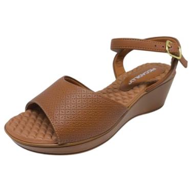 Imagem de Sandalia Feminina Anabela Salto Baixo Conforto Piccadilly