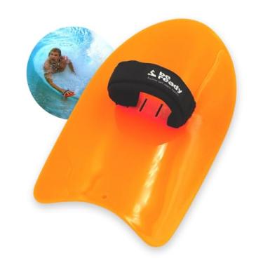 Imagem de HandPlane Body Surfing Be Ready - Pranchinha de Mão Deslize Rápido, Alça Regulável, Verão e Praia - Fibra/Nylon Super Resistente, Alça Neoprene (Laranja, Grande)
