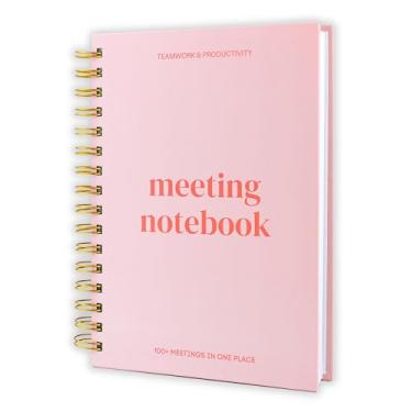 Imagem de Lamare Caderno de reuniões para organização do trabalho – Caderno de trabalho perfeito para anotações e agenda de reuniões para produtividade