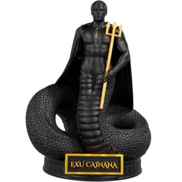 Imagem de Estátua Exu Cainana Imagem Umbanda Candomblé (Cor Aurum Noctis)