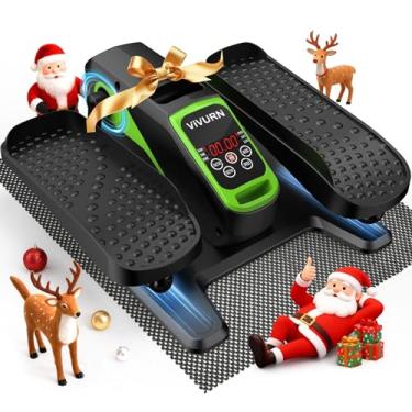 Imagem de VIVURN -018 Mini exercitador motorizado de perna elíptico sob a mesa, 12 velocidades, 5 modos, enquanto está sentado para idosos, como visto na TV, com tapete antiderrapante, silencioso e portátil