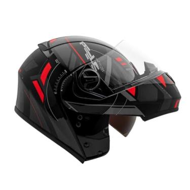 Imagem de Capacete Peels U-RB2 Preto Fosco e Vermelho de Motocicleta Esportivo, Design Moderno em Preto e Vermelho, com Viseira Transparente, Estilo Aerodinâmico (62)