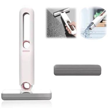 Imagem de Mini Mop Branco Rodo Ideal Para Pia Janelas E Banheiros - Portatil