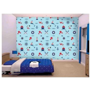 Imagem de Papel De Parede Náutico Marinheiro Ancora  Azs134 - Você Decora