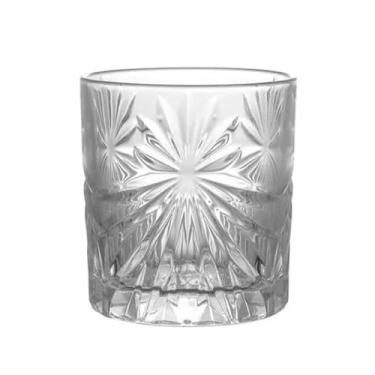 Imagem de Kit 6 Copos de Vidro 220mL Lapidados Estrelado(Estrela)