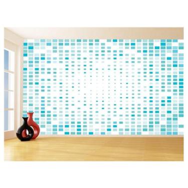 Imagem de Papel De Parede Geométrico Quadrados Colorido 3,5M Gmt122 - Você Decor