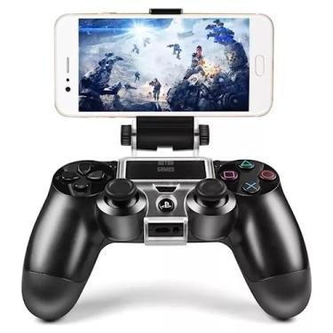 Imagem de Suporte de Celular Clamp para Controle de Playstation 4 PS4 Ajustável, Ergonômico e Resistente Smartphone