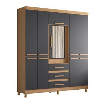 Imagem de Guarda Roupa Fusion Casal MDP com Porta Basculante e Espelho Premium A