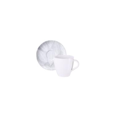 Imagem de Conjunto Xícara E Pires De Chá Tramontina Arbo Em Porcelana Decorada 200 Ml 2 Peças