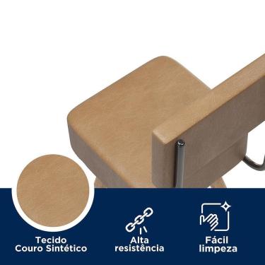 Imagem de Kit 2 Banquetas Barcelona 96cm Couríssimo Amarula - Salaone Amarula