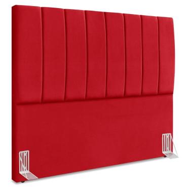 Imagem de Cabeceira Queen 160 Cm Com Frame Dalia Suede Vermelho Artte Vermelho