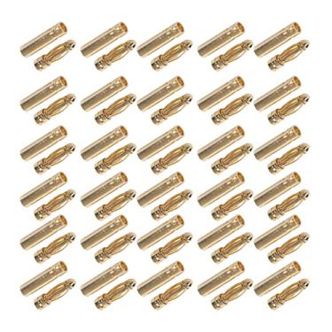 Imagem de KIMISS 30 Pares de Plugues de Conector de Bateria Banhados a Ouro para Baterias de Lítio RC, Desempenho de Alta Corrente, Ideais para Motores Elétricos e Veículos Com Controle Remoto