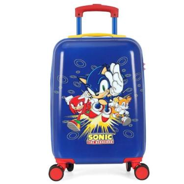Imagem de Mala de Bordo Escolar Sonic Friends Rodas 360 10Kg Luxcel