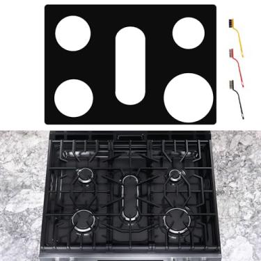 Imagem de bezoku Capa de fogão para fogão a gás Frigidaire Gallery modelo FCFG3083AS, espessura atualizada de 0,5 mm reutilizável queimador de fogão protetor contra respingos para fogão a gás Frigidaire forro