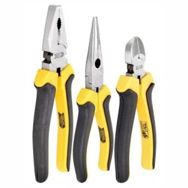 Imagem de Kit Jogo 3 Alicates Hobby Universal Meia Cana Diagonal Fertak