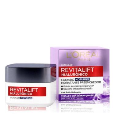 Imagem de Creme Hidratante Facial Revitalift Hialurônico Noturno 49g - Loreal