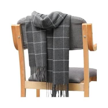 Imagem de Cachecol De Cashmere Masculino Inverno Quente Casual Designer Pashmina