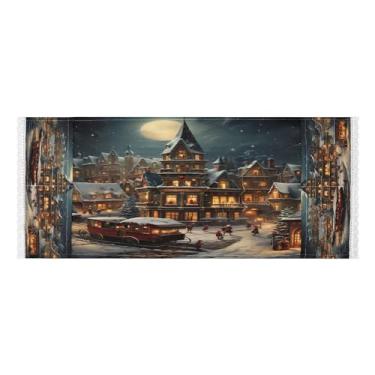 Imagem de Wassud Capas de lavadora e secadora de atmosfera de Natal, protetor de lavadora com sacos de armazenamento, capa de geladeira à prova de poeira com bolsos para lavanderia doméstica, cozinha, 120 x 55