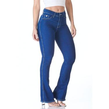 Imagem de Calça Jeans Petit Flare HNO Barra Desfiada Azul-Feminino