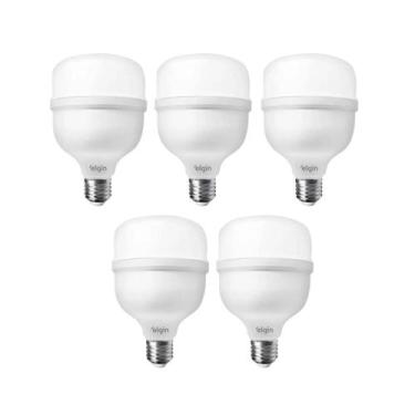 Imagem de Kit 5 Lâmpadas LED Super Bulbo 20W 6500K Bivolt Elgin