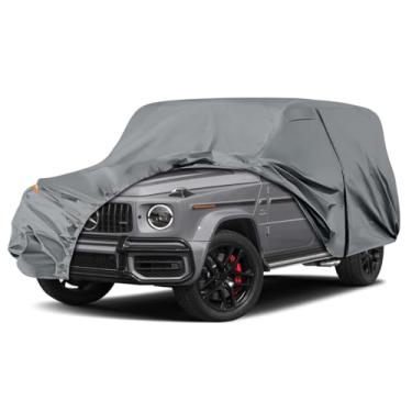 Imagem de Capas de carro premium à prova d'água substituem para Mercedes Benz Classe G 500 550 650 2004-2025, 10 camadas de capa de carro resistente para todos os climas com porta com zíper, faixas à prova de