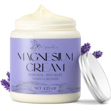 Imagem de Manelix Creme de magnésio para dormir – Magnésio tópico para mulheres, relaxamento muscular, calmo, hidratante com óleo de coco, manteiga de karité e ácido hialurônico, 120 g, seguro para crianças