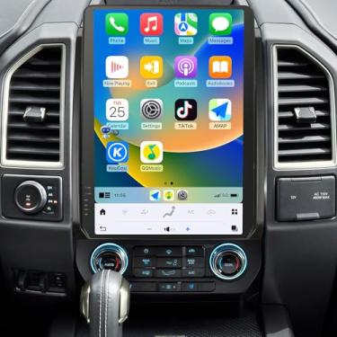 Imagem de Rádio automotivo com tela sensível ao toque de 14,4 polegadas para Ford Raptor F150 2015 2016 201 7 2018 2019 2020 2021 2022 Android 13 estéreo multimídia Carplay Android aotu GPS, Wi-Fi, reprodutor