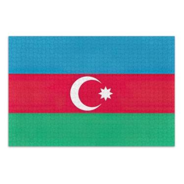 Imagem de Azerbaijan Flag Adult Puzzle, Jigsaw Puzzles 500 Pieces for Adults, Interlock Perfectly, Home Decor Gift Party for Men Women