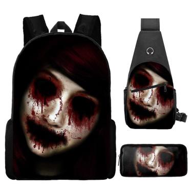 Imagem de Conjunto de mochilas Clow Evil School de 3 peças para estudantes