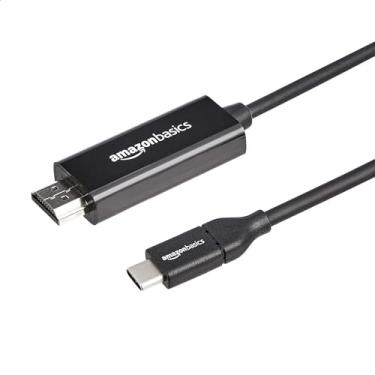 Imagem de Amazon Basics Adaptador de cabo USB-C para HDMI (compatível com Thunderbolt 3) 4K a 30Hz - 9,5 cm