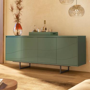 Imagem de Aparador Buffet 4 Portas com Pés de Metal - Menta