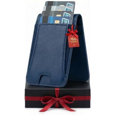 Imagem de Magsafe Carteira de couro bovino genuíno, suporte magnético mais forte com 10 cartões, carteira de couro seguro para iPhone, compatível com iPhone 16/15/14/13 Pro/Max/Plus/Series Apple Accessories