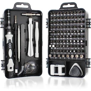 Imagem de Conjunto de chaves de fenda com mini precisão, conjunto 115 em 1, kit de ferramentas de reparo profissional com driver magnético para celular, computador, laptop, relógio, PS4 e outro